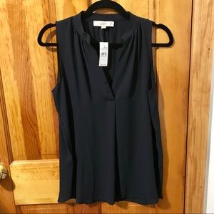 LOFT Sleeveless Navy Blouse Size Small with Tags